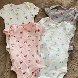 Carters newborn floral onesie bundle